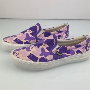 RIPNDIP Purple Cat Camo Slip-On Shoes